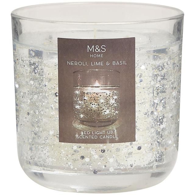 M&S Neroli Lime & Bergamot Silver Light Up Candle
