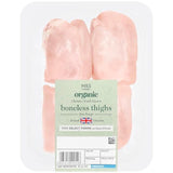 M&S Organic 3 British Chicken Thigh Fillets Typically: 400g