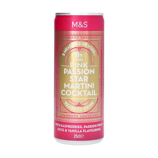 M&S Pink Passion Star Martini Cocktail 25cl