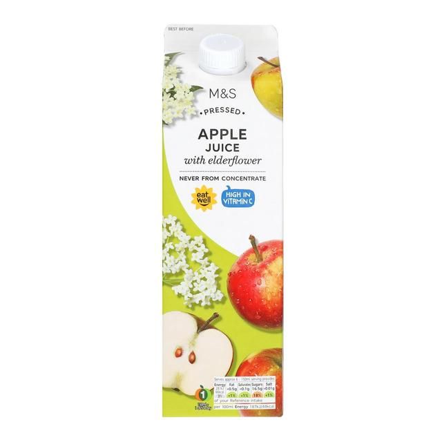 M&S Pressed Apple Juice with Elderflower 1L