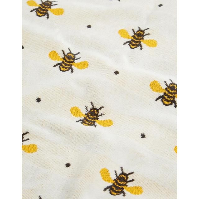 M&S Pure Cotton Bee Towels 2 Pack Ochre 2 per pack