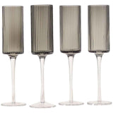 M&S Set of 4 Handmade Celine Champagne Flutes Grey 4 per pack