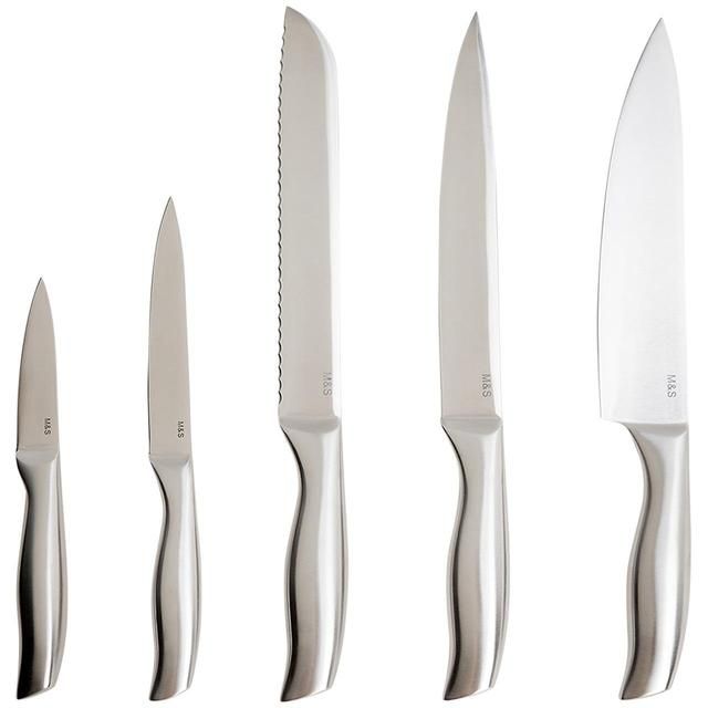 M&S Set of 5 Stainless Steel Knives   5 per pack