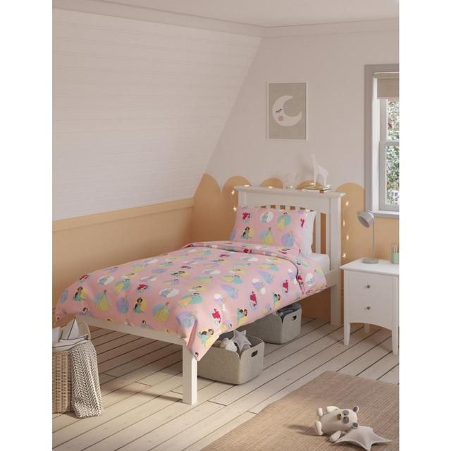 M&S Spotted Disney Princesses Bedset Single Pink Mix