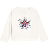 M&S Star Sequin Tee 4-5 Years Ivory