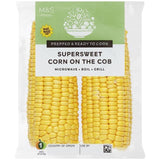 M&S Super Sweet Corn on the Cob 2 per pack