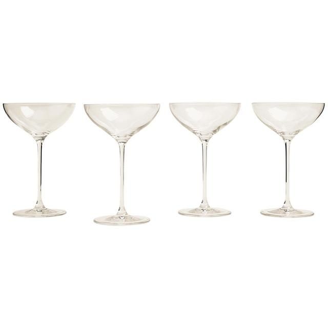 M&S The Sommelier's Edit Set of 4 Champagne Saucers 'One Size Clear 4 per pack