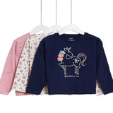M&S Unicorn Tops 4 Pack 2-7 Years Pink