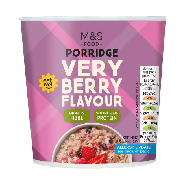 M&S Very Berry Flavour Porridge Pot 70g