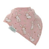 Ziggle Bunnies on Pink Bandana Dribble Bib