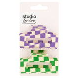 Studio London Checkerboard Claw Clips 2pk