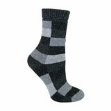 Ladies Checkered Wool / Silk Blend Socks 4-8