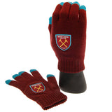 West Ham United FC Kids Touch Screen Knitted Winter Gloves