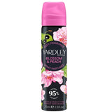 Yardley Blossom & Peach Body Spray Floral Body Mist for Women 75ml