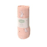 Ziggle Cotton Muslin Square - Pink Bunnies