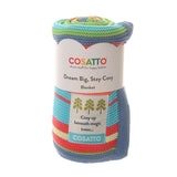 Baby Blanket Multi Coloured Striped Knit