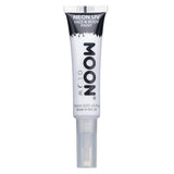 Moon Glow - Neon UV Face Paint with Brush Applicator - White