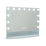 Rectangular LED Wireless Speaker Hollywood Vanity Mirror 58x46cm