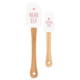 Something Different Elf Bamboo Christmas Spatula(Pack of 2)
