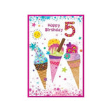 Simon Elvin 5th Birthday Card (Pack of 6)