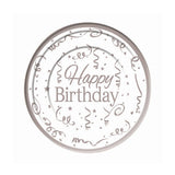Plastic Happy Birthday Disposable Plates (Pack of 10) (26cm)