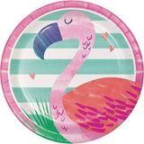 Creative Party Paper Flamingo Disposable Plates (Pack of 8)