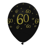 Creative Party Latex Pearlescent 60th Balloons (Pack of 50)