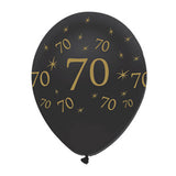 Creative Party Latex Pearlescent 70th Balloons (Pack of 50)