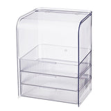 Livingandhome 3-Tier Cosmetics Organizer - Transparent