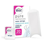 Veet Pure Inspiration Wax Strips Legs & Body Sensitive x20