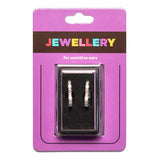 Sensation Jewellery Large Rhodium Plated Crystal Huggy Hoop