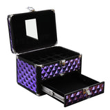 Livingandhome 2in1 Diamond Pattern Makeup Case with Mirror