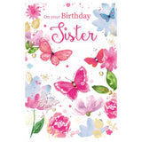 Simon Elvin On Your Birthday Sister Card (Pack of 6)
