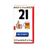 Emoji Time To Party! 21st Birthday Card