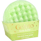 Bomb Cosmetics Gelato Body Buffer Sponge Warm Croissant & Pistachio