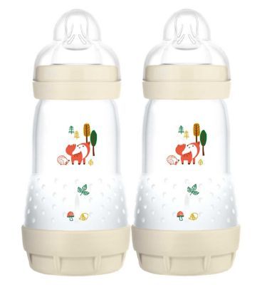 MAM Colours of Nature Anti Colic Self Sterilising Bottle 260ml - 2 Pack