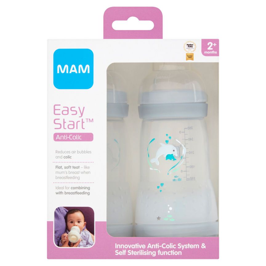 MAM Easy Start Anti-Colic 260ml Bottle - 2 Pack