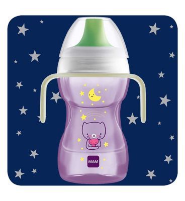 MAM Fun to Drink with Glow Handles 270ml Pink