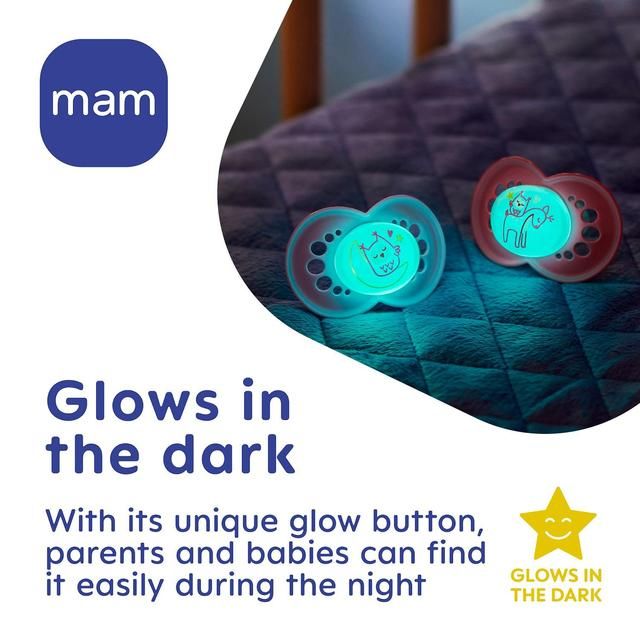 MAM Night 6+m Soother 2pk 2 per pack