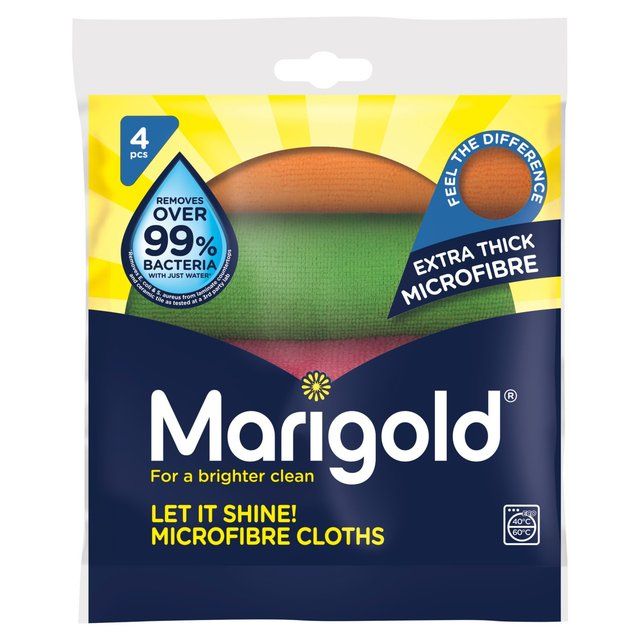 Marigold Let It Shine Microfibre Cloths 4 per pack