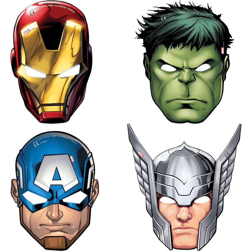 Marvel 6 Avengers Masks