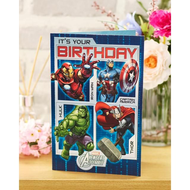 Marvel Avengers Assemble Birthday Card