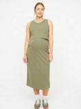 MATERNITY Nursing Khaki Sleeveless Ribbed Dress 20