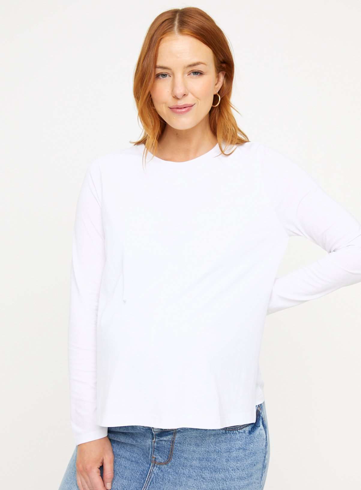 MATERNITY Nursing Long Sleeve Plain Top 2 Pack 22