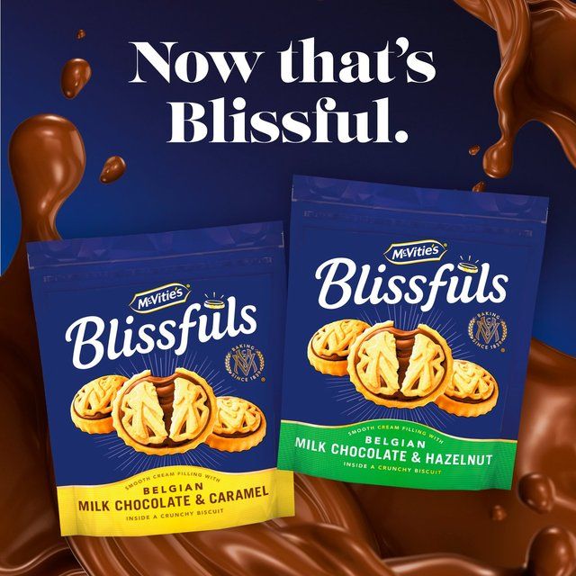 McVitie's Blissfuls Belgian Milk Chocolate & Caramel Biscuits 172g