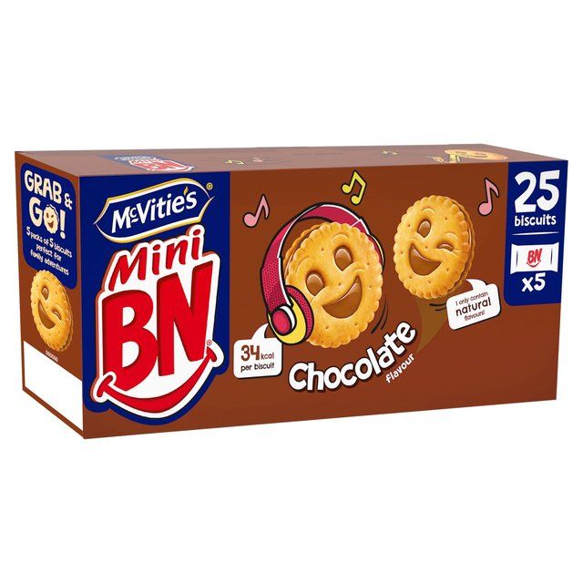 McVitie's Mini BN Chocolate Flavour Biscuits Multipack 25 per pack