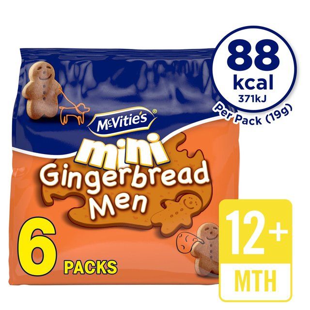 McVitie's Mini Gingerbread Men Multipack Biscuits 6 x 25g