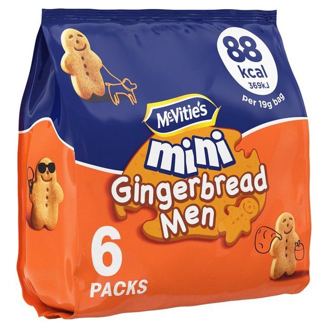 McVitie's Mini Gingerbread Men Multipack Biscuits 6 x 25g