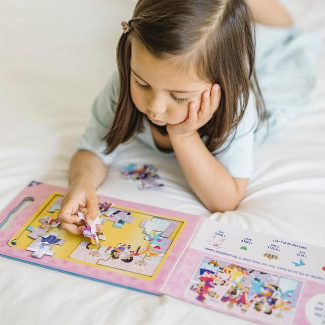 Melissa & Doug Take Along Magnetic Jigsaw Puzzles - Princesses