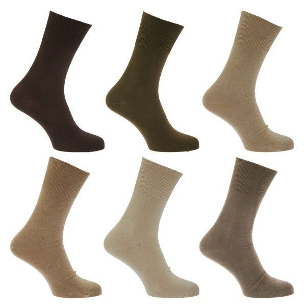 Mens Non Elastic Diabetic Socks (Pack Of 6) (UK Shoe 6-11)